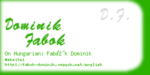 dominik fabok business card